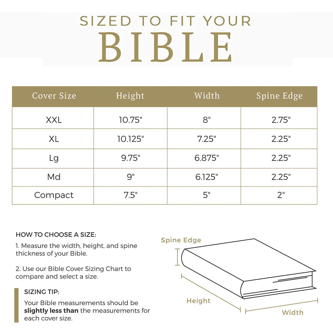 , Canvas Bible Case - Black Bible Cover for Men and Women - for Compact, X-Large and XX-Large Books