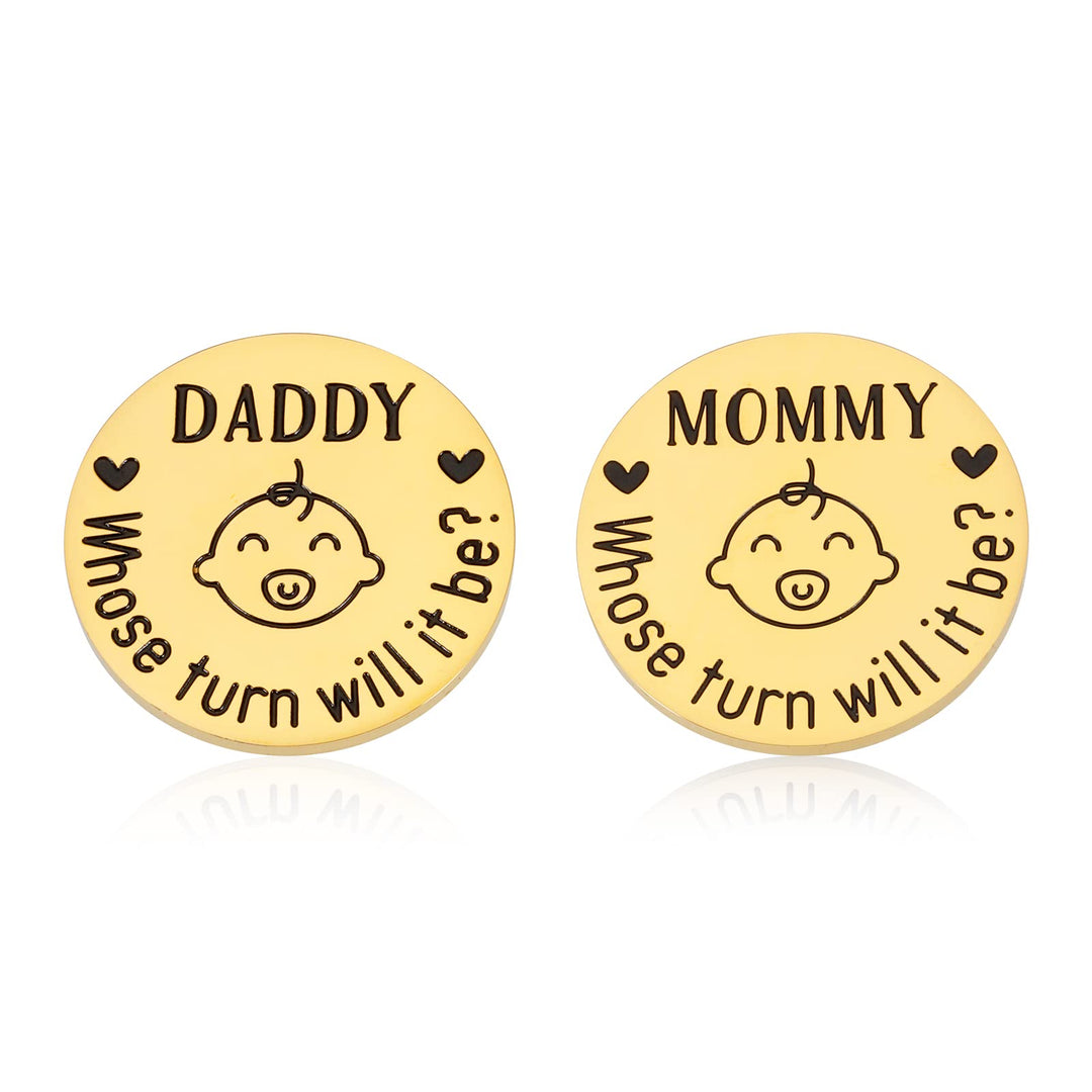 Valentines Gifts for New Baby Christmas Gifts for Teens Kids Shower Gift New Parents Decision Coin Gift for Mom Dad First Time Mommy Daddy to Be Newborn Baby Gift Pregnancy Birthday Gift for Women Men