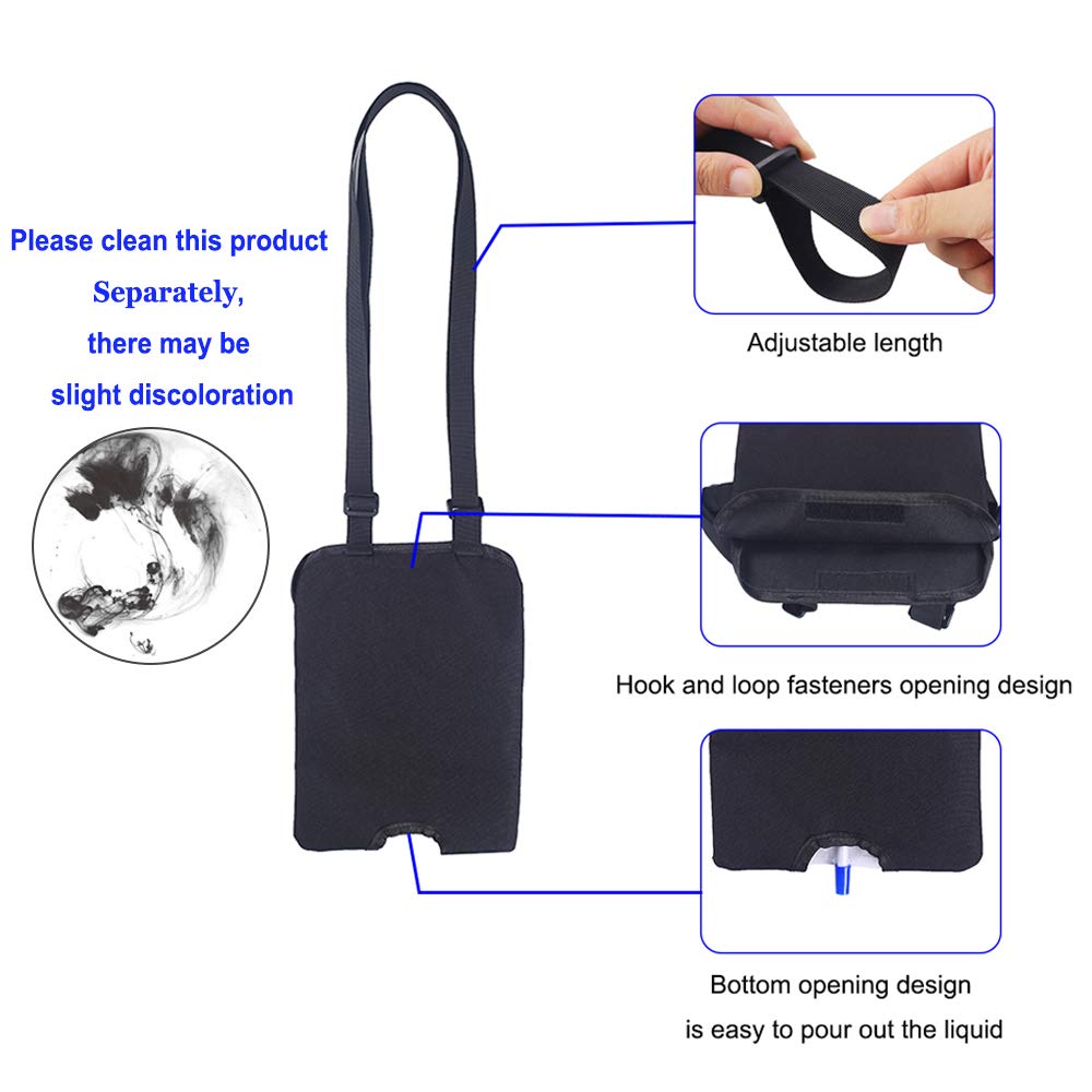 Catheter Leg Bag Stabilization Device Urinary Drainage Foley Catheter Bag Holder (1000 Ml) With Adjustable Shoulder Strap For Home,Travel,Wheelchair,Bed
