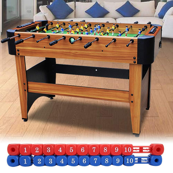 2pcs Table Football Counter Blue Red 10 Numbers Scoring Score Counter Indicator for Standard Foosball Tables