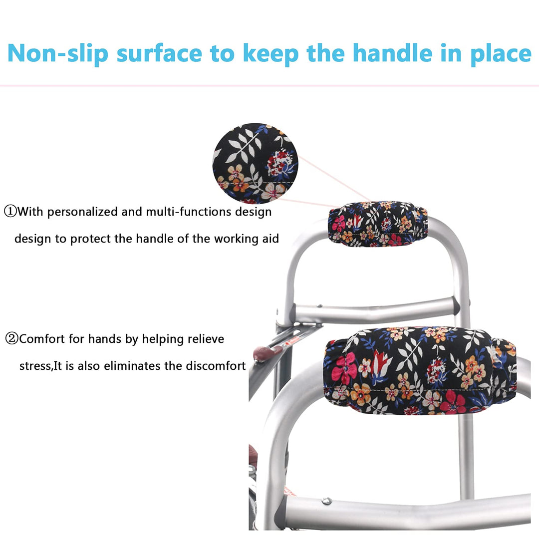Walker Handle Cover Handle Pads for Adult Soft Cushion Padding for Walker Padded Hand Grip Covers Walker Grips Universal Folding Rolling Crutch pad Hand Walking Arm Crutches Cushions Crutch Covers
