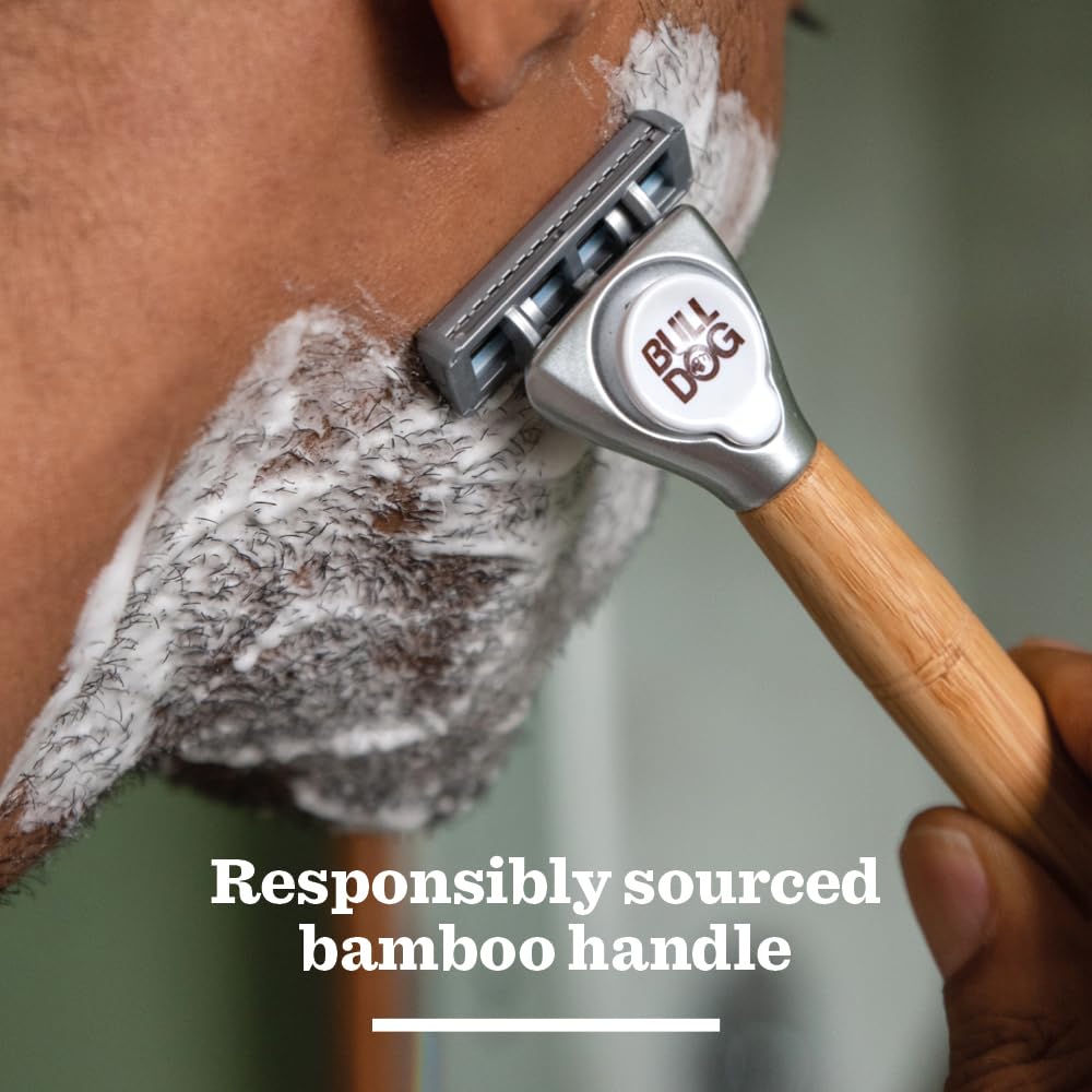 Bulldog Skincare - Sensitive Steel Blades - Men's Razor Blade Refills – Contains 4 Blade Heads