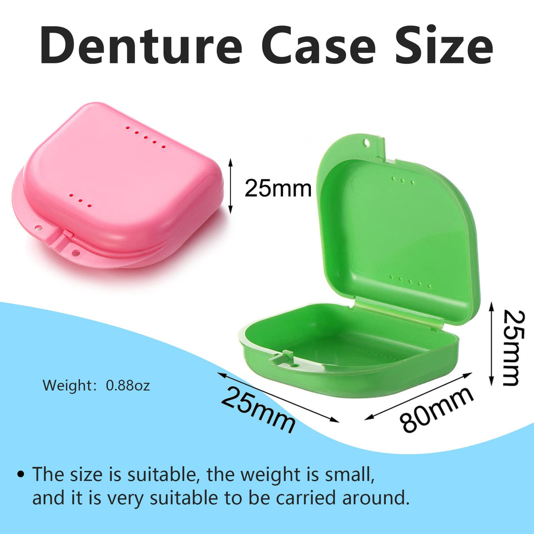 2 PCS Orthodontic Retainer Case,Retainer Case,Denture Case with Ventilation Holes for Mouth Guard and Floss.