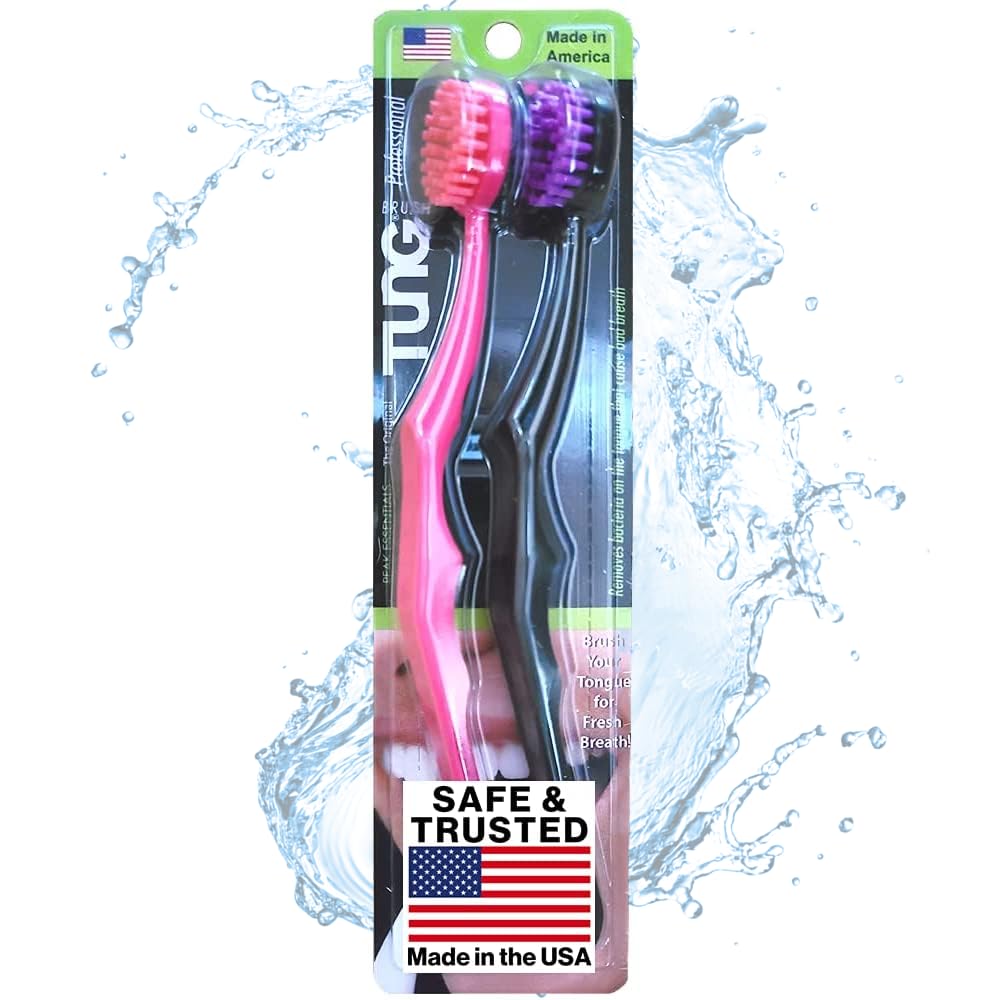 Plastic Tongue Cleaner, Scraper and Scrubber Combo, 2 Count