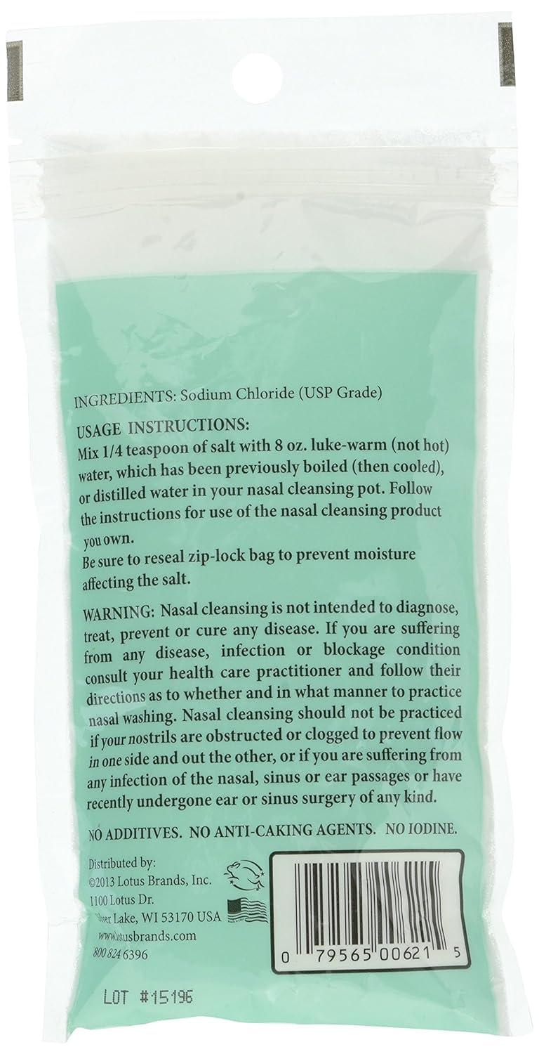 Neti Pot Salt - Nasal Cleansing Salt, Non-Iodized Pure Salt for Use Nasal Cleansing Pot, 226 grams