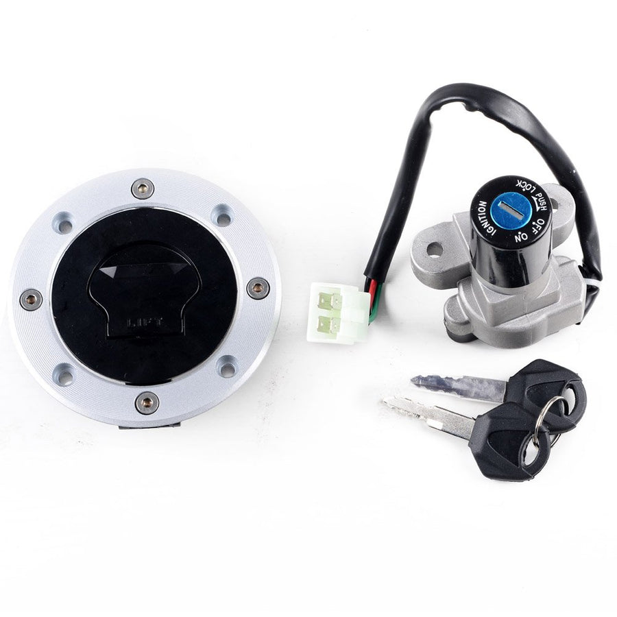 Ignition Switch Gas Fuel Tank Cap w/Keys Compatible with Suzuki GS500 600F RGV 250 GSF 1200 Bandit GSXR 1000 1300 Hayabusa SV650 TL1000R