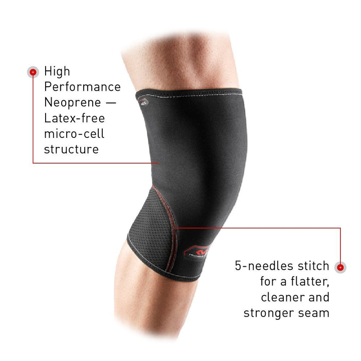 Knee Compression Sleeve, Lightweight Support with Neoprene, for Left & Right Knee, Fits Men & Women, Includes 1 Sleeve, Black, M
