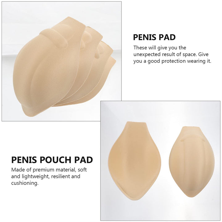 4Pcs Men Enlarge Front Pad Sponge Enhancement Cup Pouch Pad Orange