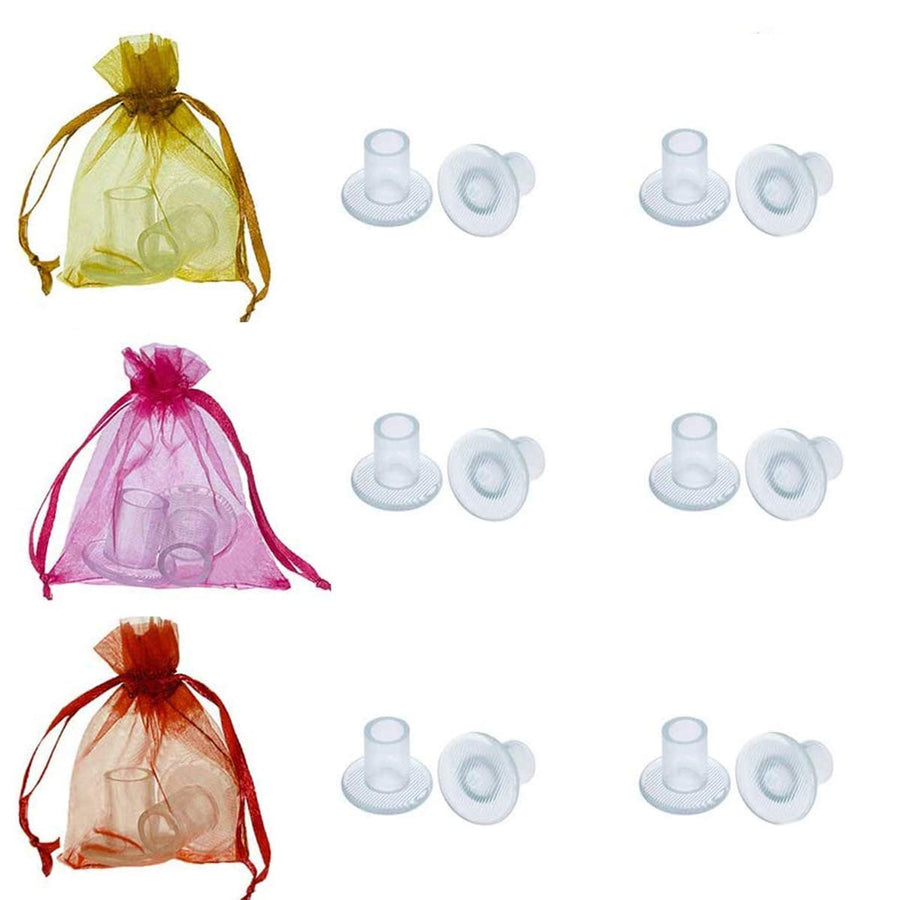 Clear High Heel Protectors for Women's Shoes, 6 Pairs/3 Size Silicone High Heels Stoppers for Grass and Uneven Floor Anti-Slip Heel Cover for Wedding Outdoors S/M/L