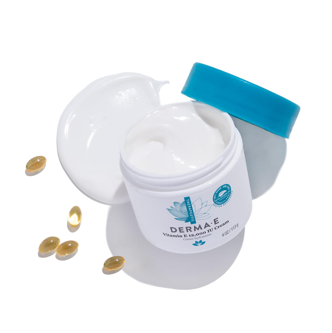 Vitamin E 12,000 IU Cream – Moisturizer for Face and Body – Multi-purpose Face Cream, Hand Cream and Body Lotion Soothes and Protects, 4 oz