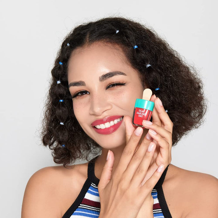 Dear Darling Ice Cream Water Gel Lip and Cheek Tint | Long Lasting, Waterproof, Smudgeproof |Korean Makeup|RD307,Red - 4.5g