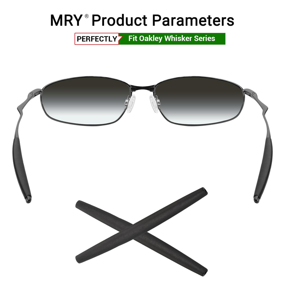 Replacement Earsocks for Oakley Whisker/Square Whisker/Juliet/Wiretap/Big Square Wire/A Wire Sunglasses - Black