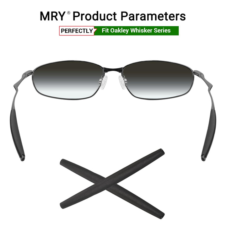 Replacement Earsocks for Oakley Whisker/Square Whisker/Juliet/Wiretap/Big Square Wire/A Wire Sunglasses - Black