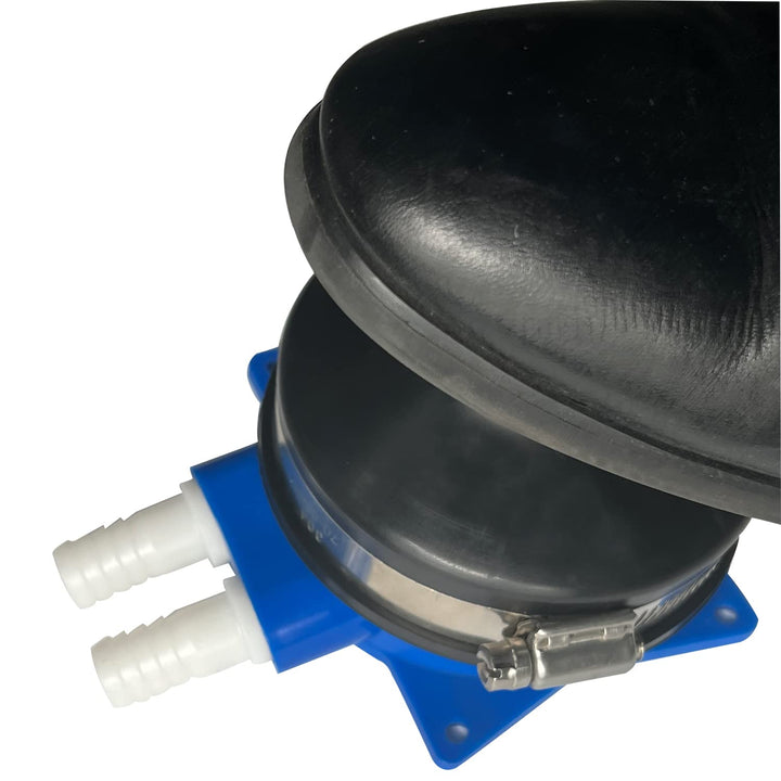 1/2 Inch Hose Foot Manual Self-Priming Water Pump for Washing Sink - Galley Pump - Outdoor Van Washing -Wash Basin RV Black Rubber W Blue Base 2201 Water Foot Pump