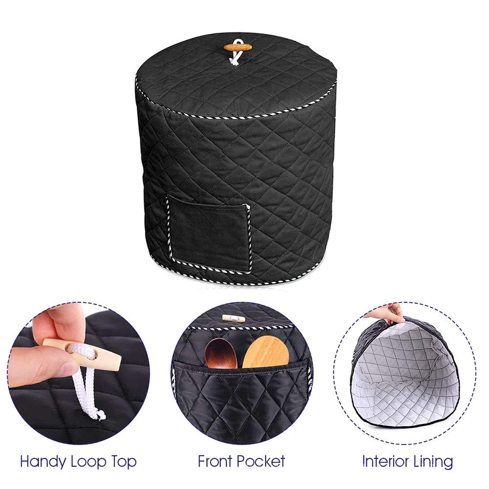 Pressure Cooker Cover, Anti-Static Dust Cover for 8 Quart Instant Pot and Electric Pressure Cooker, Kitchen Appliance Cover with Pocket for Accessories