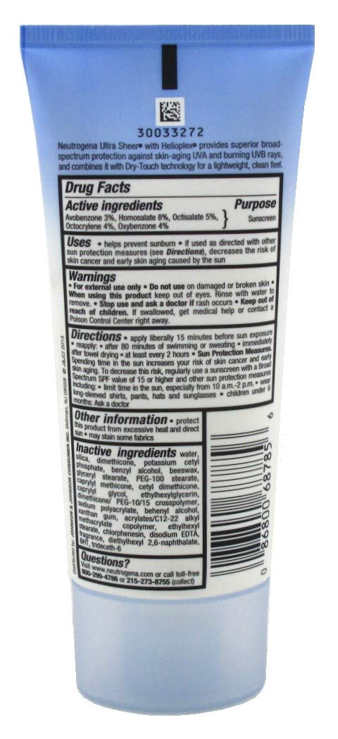 Ultra Sheer Spf#30 Dry Touch Lotion 3 Ounce (88ml) (2 Pack)
