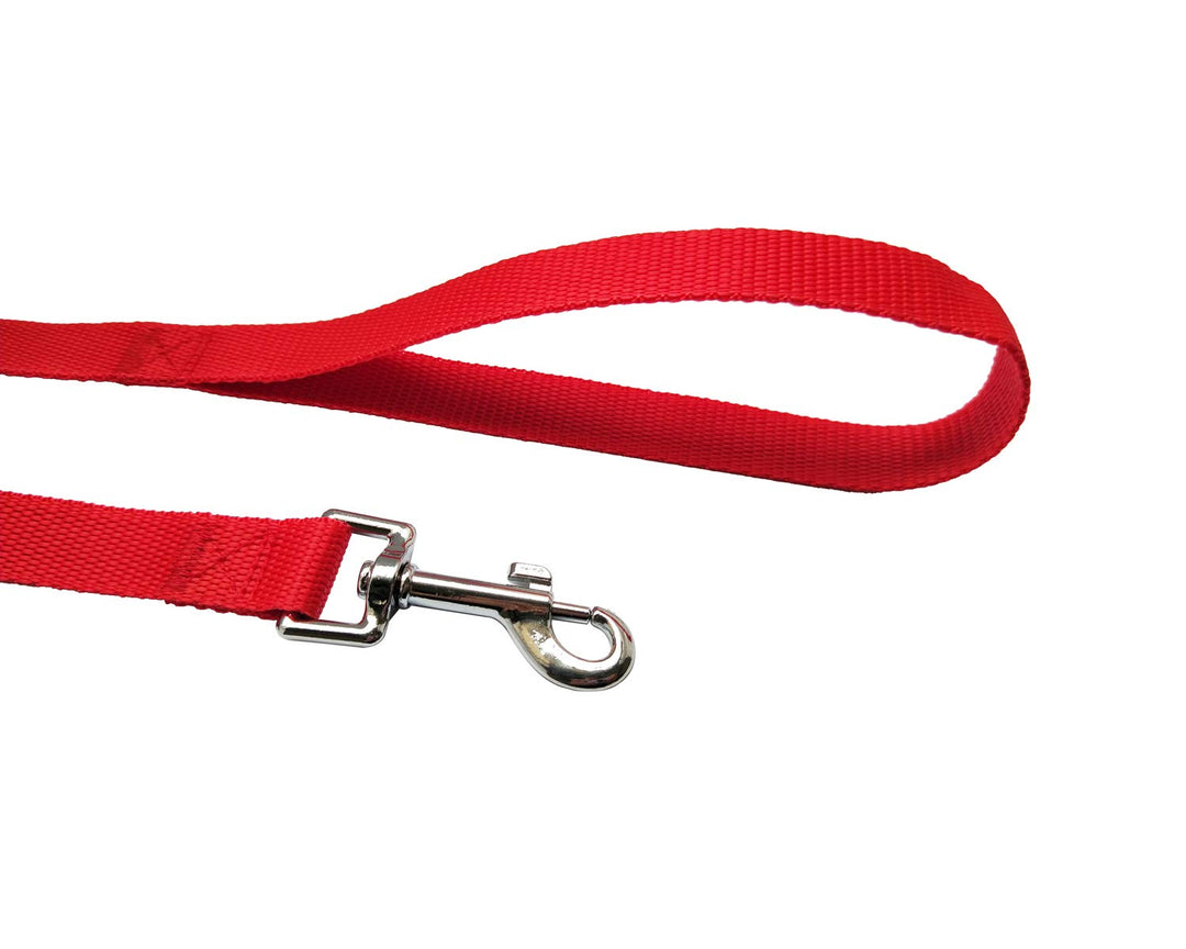 Nylon Training Dog Leash for Small Medium Large Dogs, 15ft 20ft 30ft 50ft Long Leash Dog/Puppy Lead for Obedience Recall Training, Camping (30ft, Red)