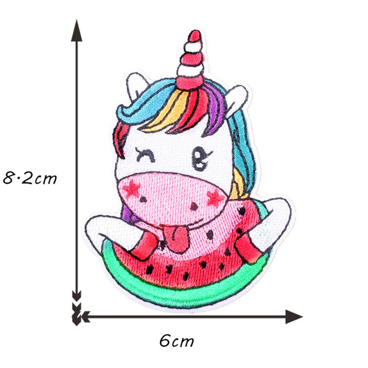 5pcs/Set Embroidered Patch Unicorn Sew On Iron On Patch Applique Clothes Dress Bag Hat Jeans Sewing Flowers Applique DIY Accessory