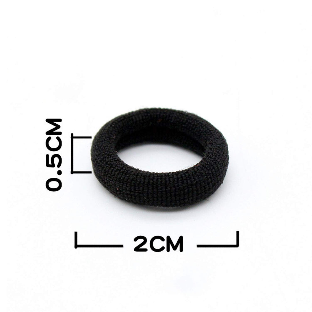 100 Pcs Baby Girls Hair Ties - Small Size Elastic Hair Ties for Baby Girls Infants Toddlers Multicolor Hair Bands Elastic Ponytail Holder (White Black)