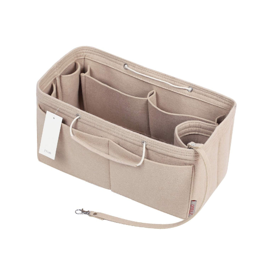 Purse Organizer, Multi-Pocket Felt Handbag Organizer, Purse Organizer Insert with Handles, Medium, Large, X-Large (Medium, Beige)