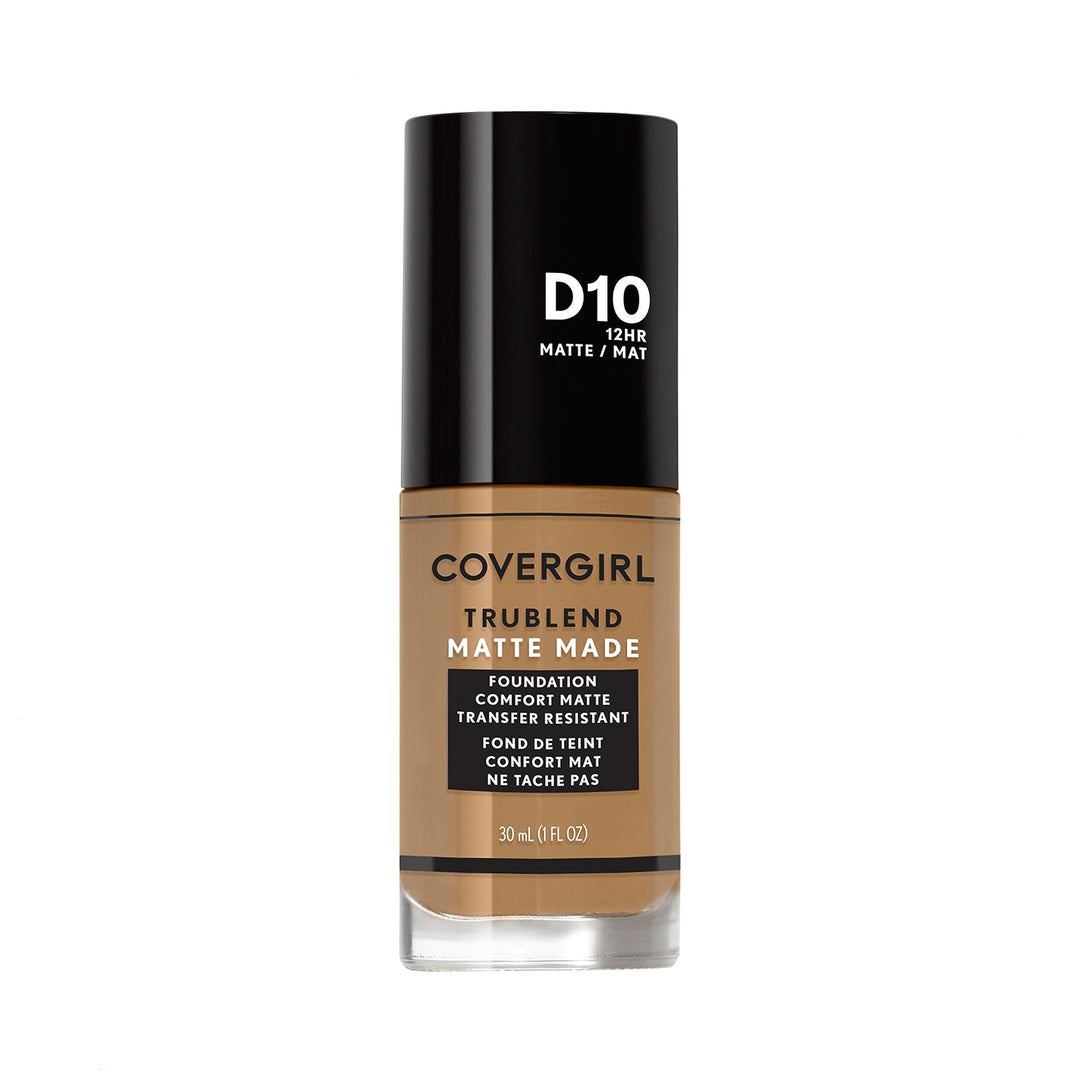 Covergirl Trublend Matte Made Liquid Foundation, D10 Golden Caramel, 1.014 Ounce