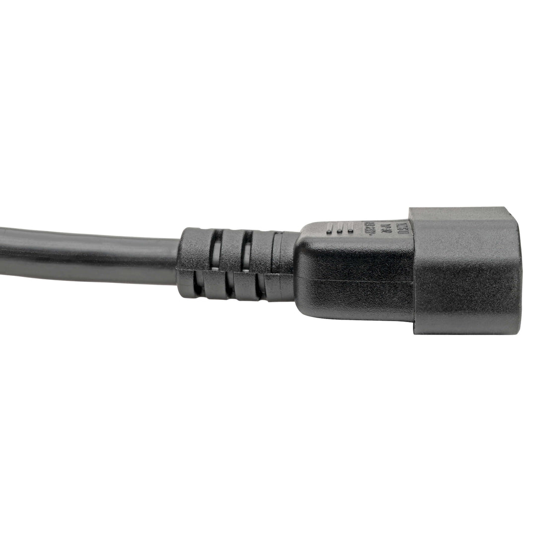 Heavy-Duty Power Cord, 15A, 14AWG (IEC-320-C19 to IEC-320-C14) 6-ft.(P047-006),Black