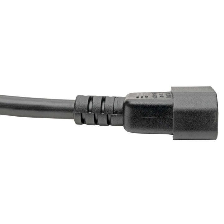 Heavy-Duty Power Cord, 15A, 14AWG (IEC-320-C19 to IEC-320-C14) 6-ft.(P047-006),Black