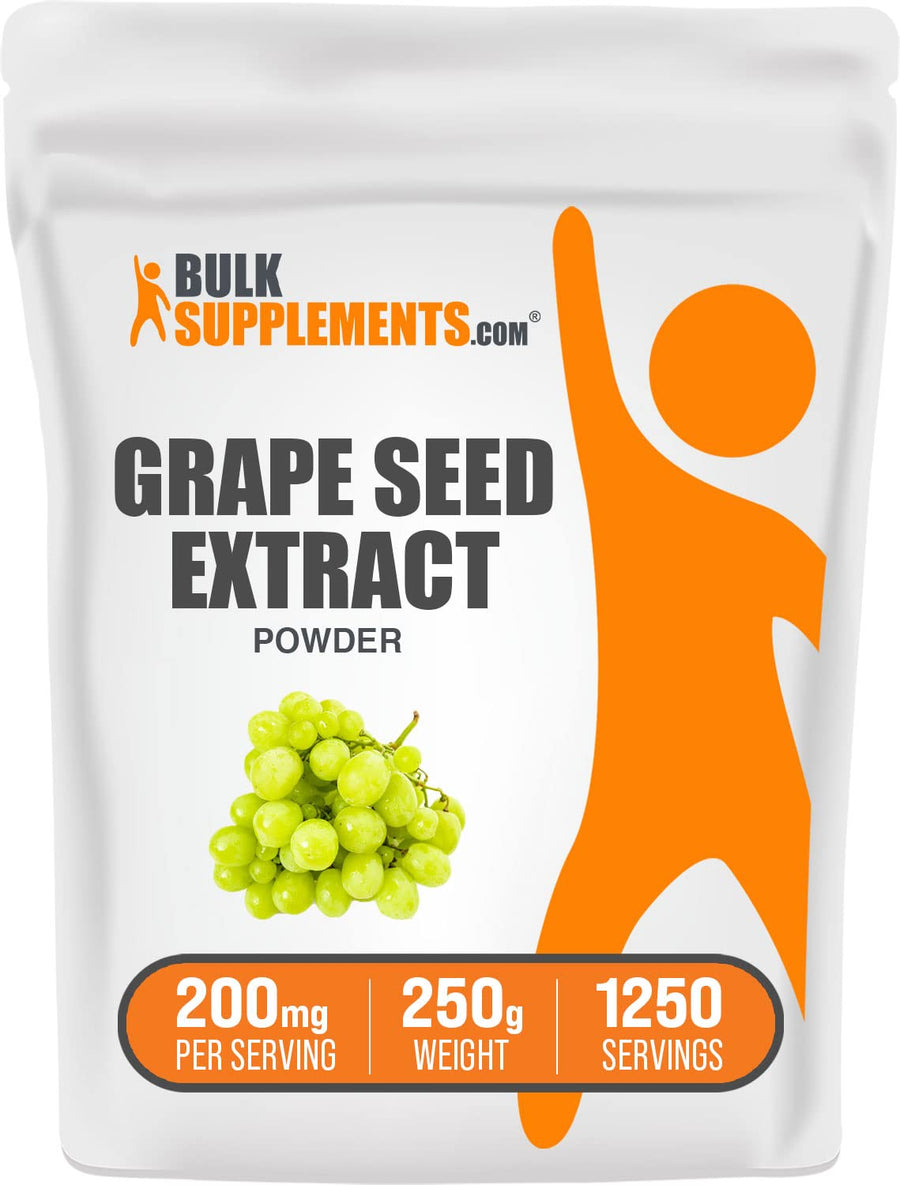 .com Grape Seed Extract Powder - Grape Seed Extract Supplement, Antioxidant Source - Herbal Supplement, Gluten Free, 200mg per Serving, 250g (8.8 oz) (Pack of 1)