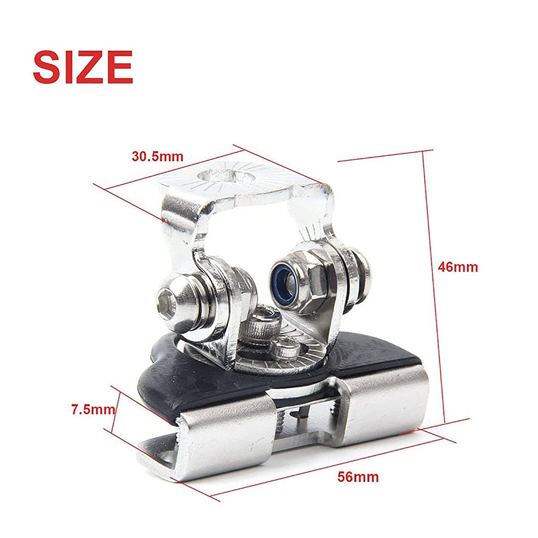 2PCS LED lamp Pole mounting Bracket clamp Easy to Operate Bracket Bracket Automobile Off-Road Excavator Sedan Off-Road Engine Cover Stainless Steel Material