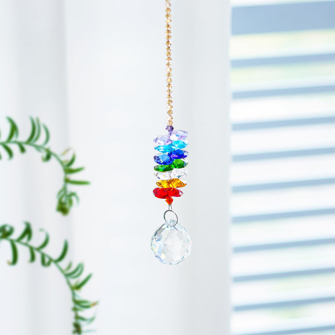 H&D Hyaline&Dora H&D 30mm Chandelier Crystals Ball Prisms Rainbow Octogon Chakra Suncatcher for Gift