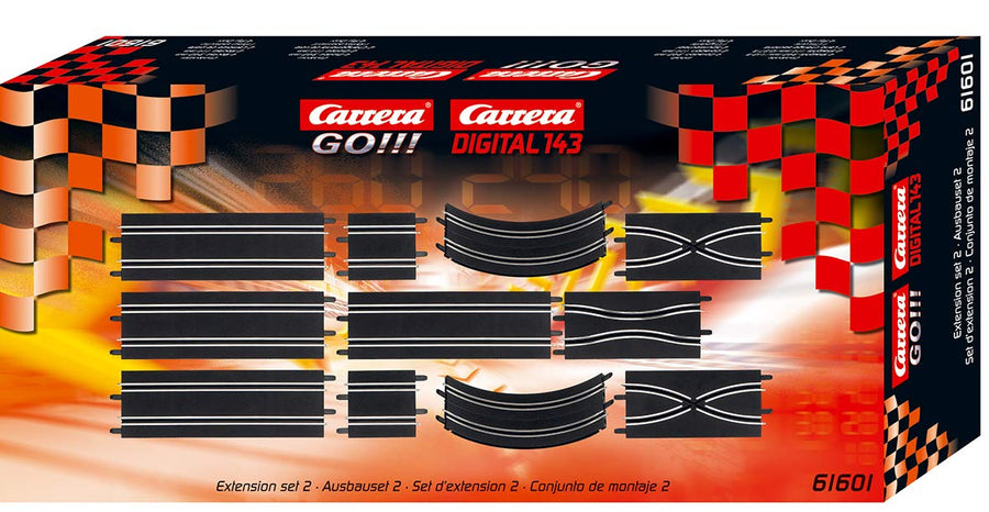 Go!!! Extension Set #2 - 11Piece Track Expansion Accessory Pack - for Use with 1: 43 Scale Go!!! & Digital143 Slot Car Racetrack Systems
