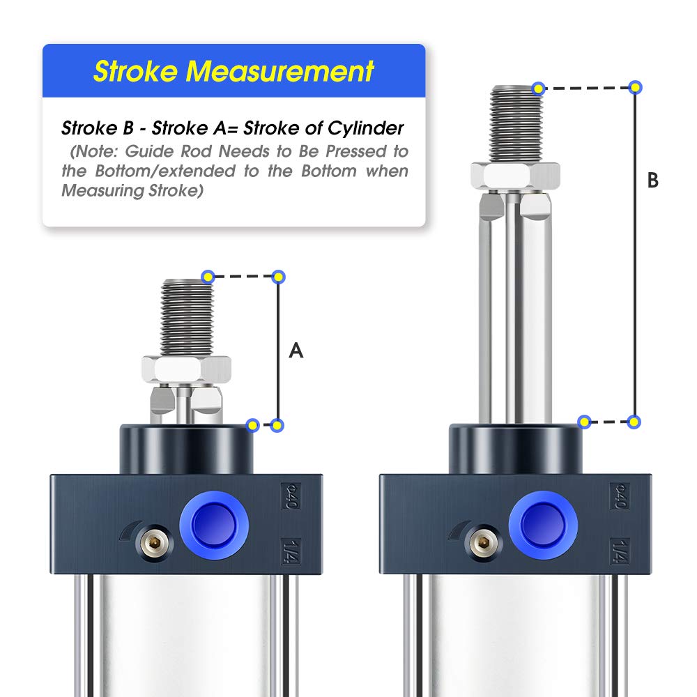 Air Cylinder SC 40 X 25 Bore: 40mm Stroke: 25mm Screwed Piston Rod Dual Action