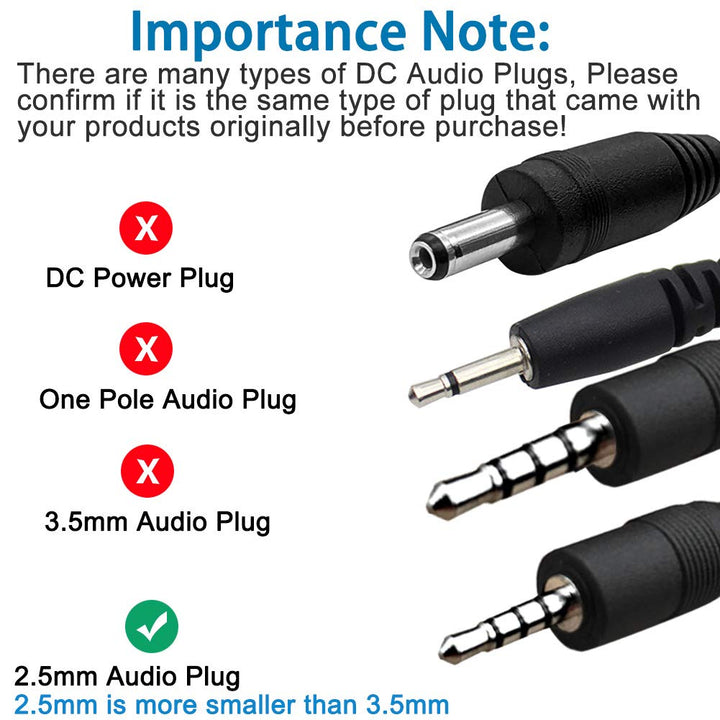 USB to 2.5mm Male AUX Audio Jack Charging Cable for JBL Synchros S300 S300I S300a S400BT J56BT E40BT E30 E40 E50BT S500 S700 Headphones Stereo Power Wire for JBL Charger Cord