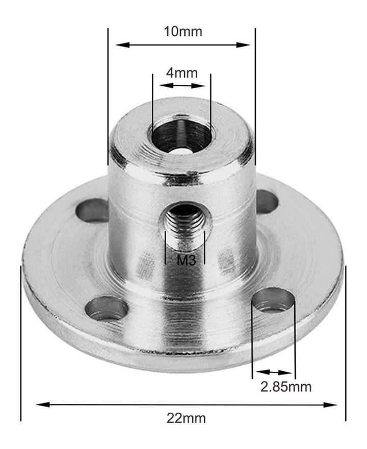 4Pcs 4mm Flange Coupling Connector, Rigid Guide Model Coupler Accessory, Shaft Axis Fittings for DIY RC Model Motors