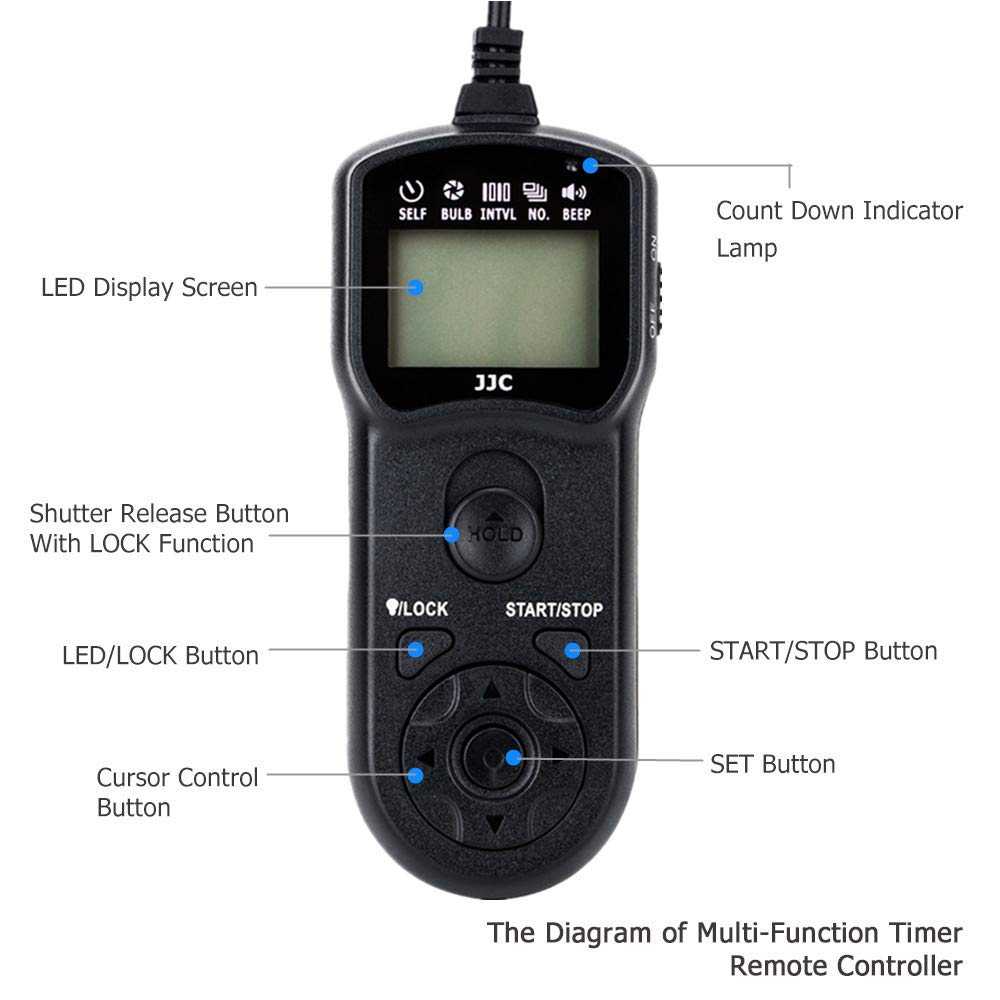 Intervalometer Shutter Release Timer Remote Control for Fujifilm Fuji X100VI X-T5 X-T4 XT3 XT2 X-H2 X-T30 II XT20 XT10 GFX100S GFX100 GFX50S GFX50R XPro3 XPro2 X-T100 X-E3 X-E2S X-A10 X100V X100F