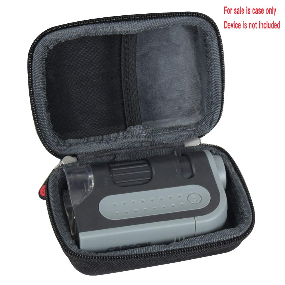 Hard Travel Case for Carson MicroBrite Plus 60x-120x Power LED Lighted Pocket Microscope (Microscope is not Included)