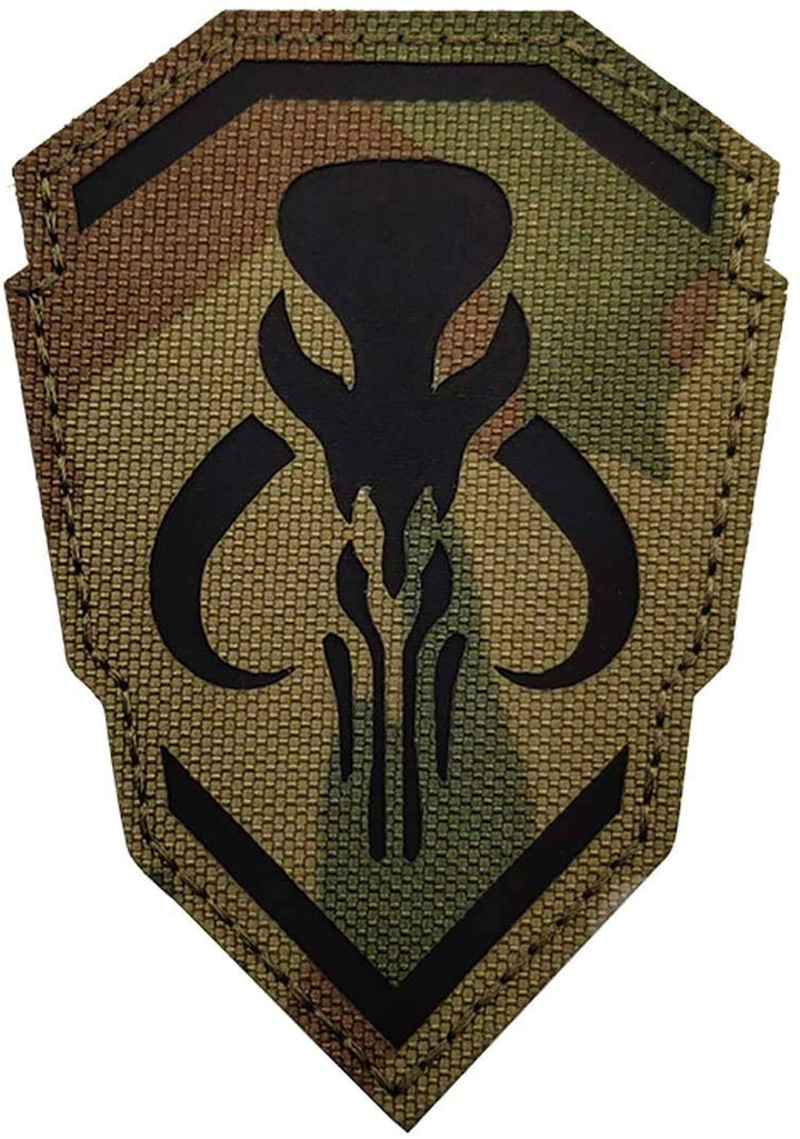 IR Patch Infrared Reflective Morale-Emblem Badge Tactical Military Hook & The Loop for Backpacks Caps Jersey Jeans Jacket (CP)