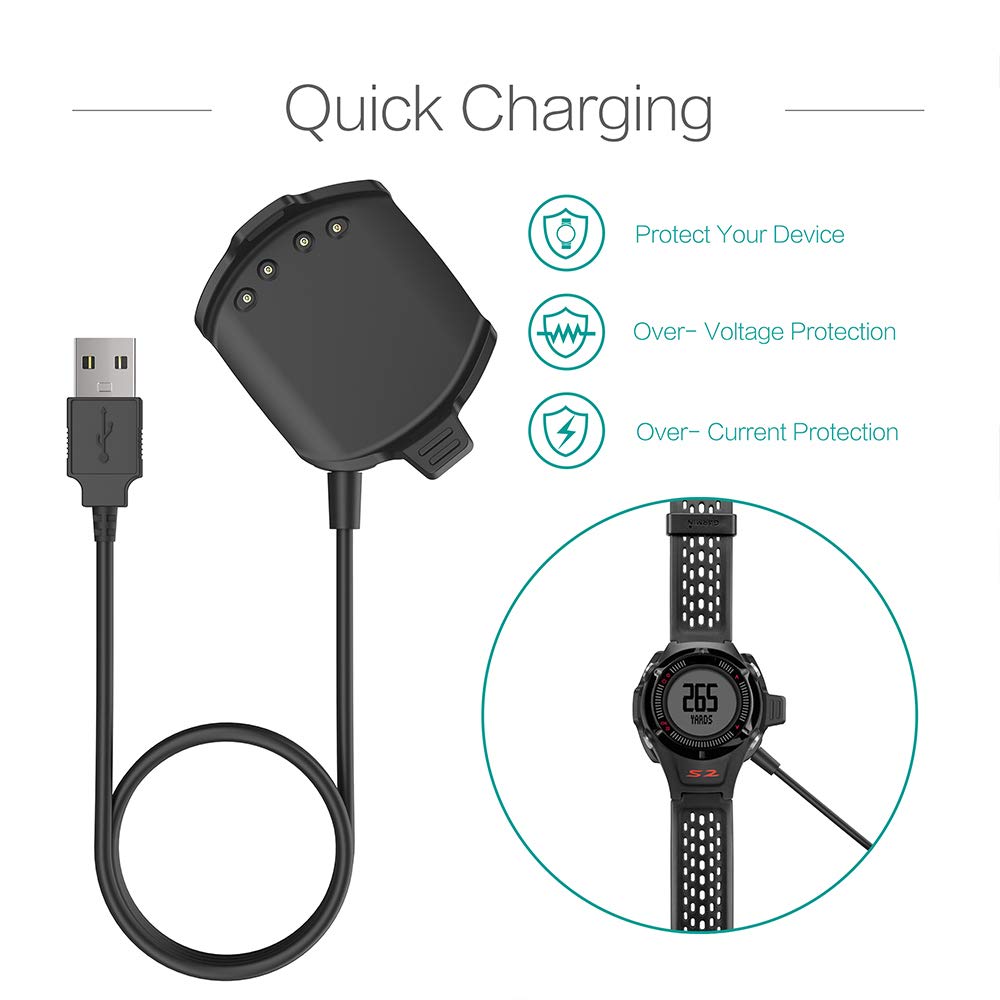 Charger for Garmin Approach S2 S4 - USB Charging Cable 100cm - GPS Golf Watch Accessories