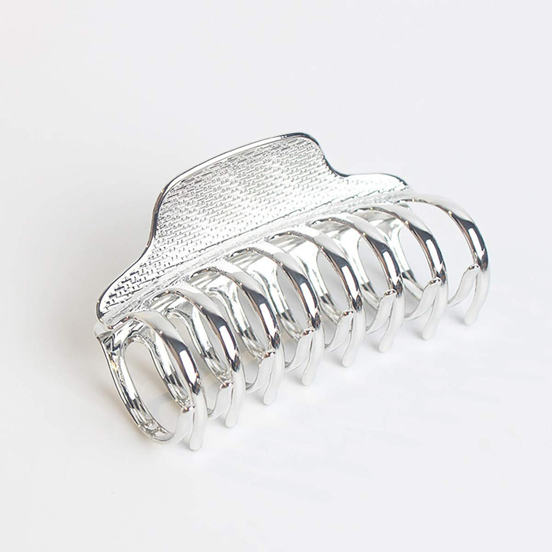 Silver: Girls Fashion Vintage Alloy Hair Jaw Clips Hair Clamp Large Punk Hairpins Hair Claw Women Hair Updo Grip Bath Accessories For Thick Hair (Silver)