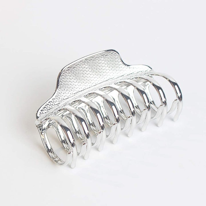 Silver: Girls Fashion Vintage Alloy Hair Jaw Clips Hair Clamp Large Punk Hairpins Hair Claw Women Hair Updo Grip Bath Accessories For Thick Hair (Silver)