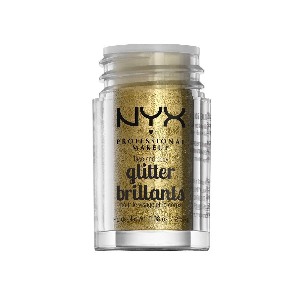 PROFESSIONAL MAKEUP Face & Body Glitter, Gold, 0.08 Ounce