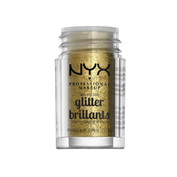 PROFESSIONAL MAKEUP Face & Body Glitter, Gold, 0.08 Ounce