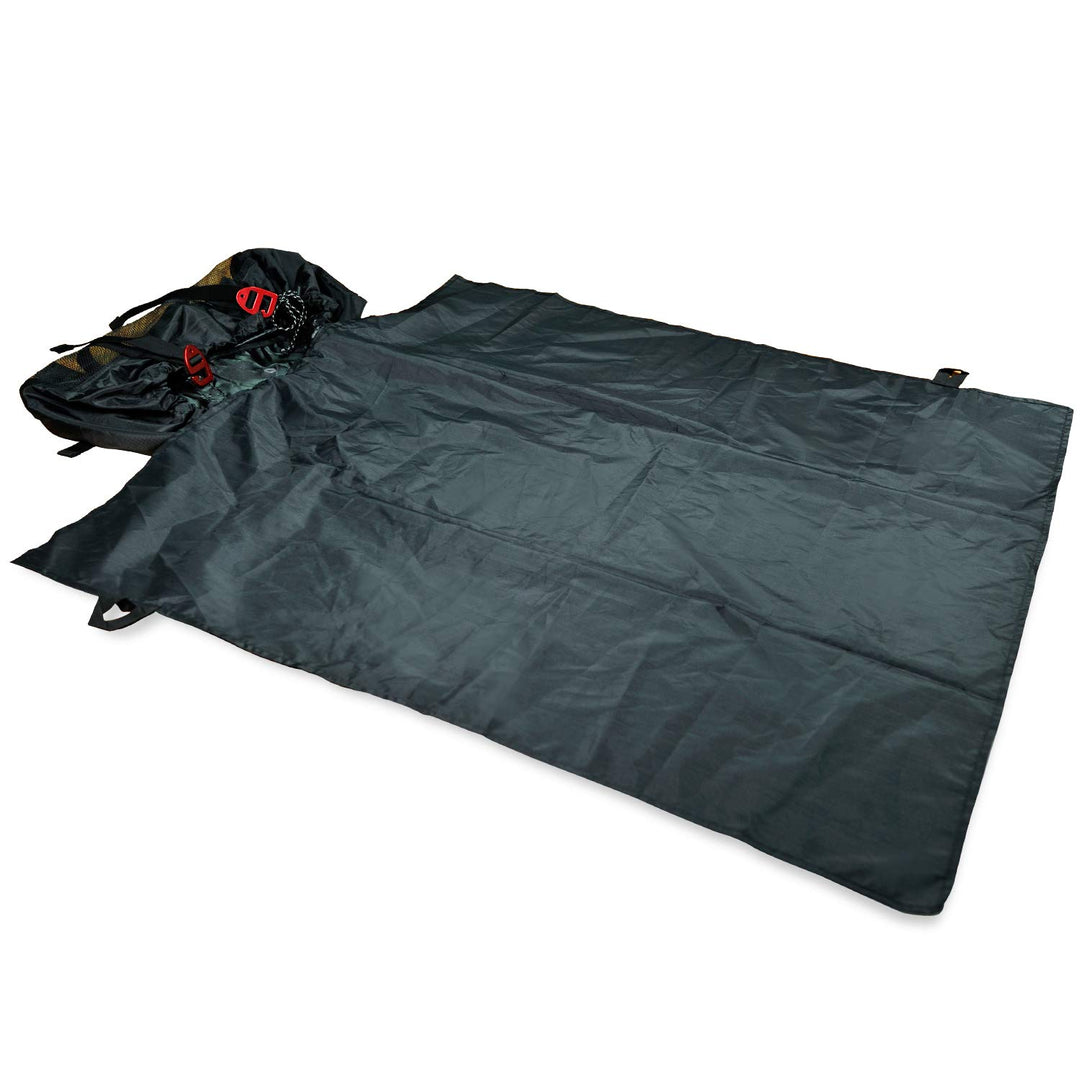 Backpack, Classic Rope Bag with Water-Resistant Folding Shoulder Straps, 500D Oxford, Large Capacity for 80m Climbing Rope, Black