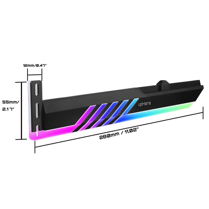 5V 3-pin Addressable RGB Graphics Card GPU Brace Support Holder,Support Video Card Sag Holder/Holster Bracket-GL28ARGB