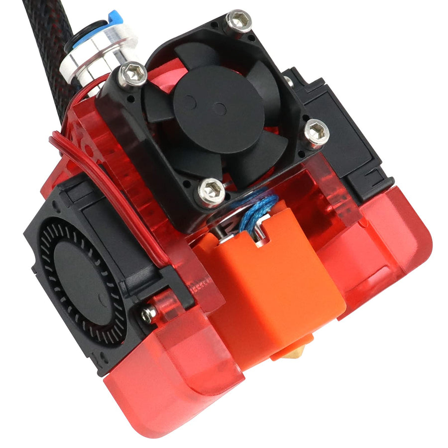 Yunbotong Upgraded All Metal V6 J-Head 12V Bowden Extruder Hotend with Brass Nozzle + 3 Cooling Fans(3010),Replacement Parts Hot End Kit for All 1.75mm E3D V6 Makerbot 3D Printer (12V Volcano)