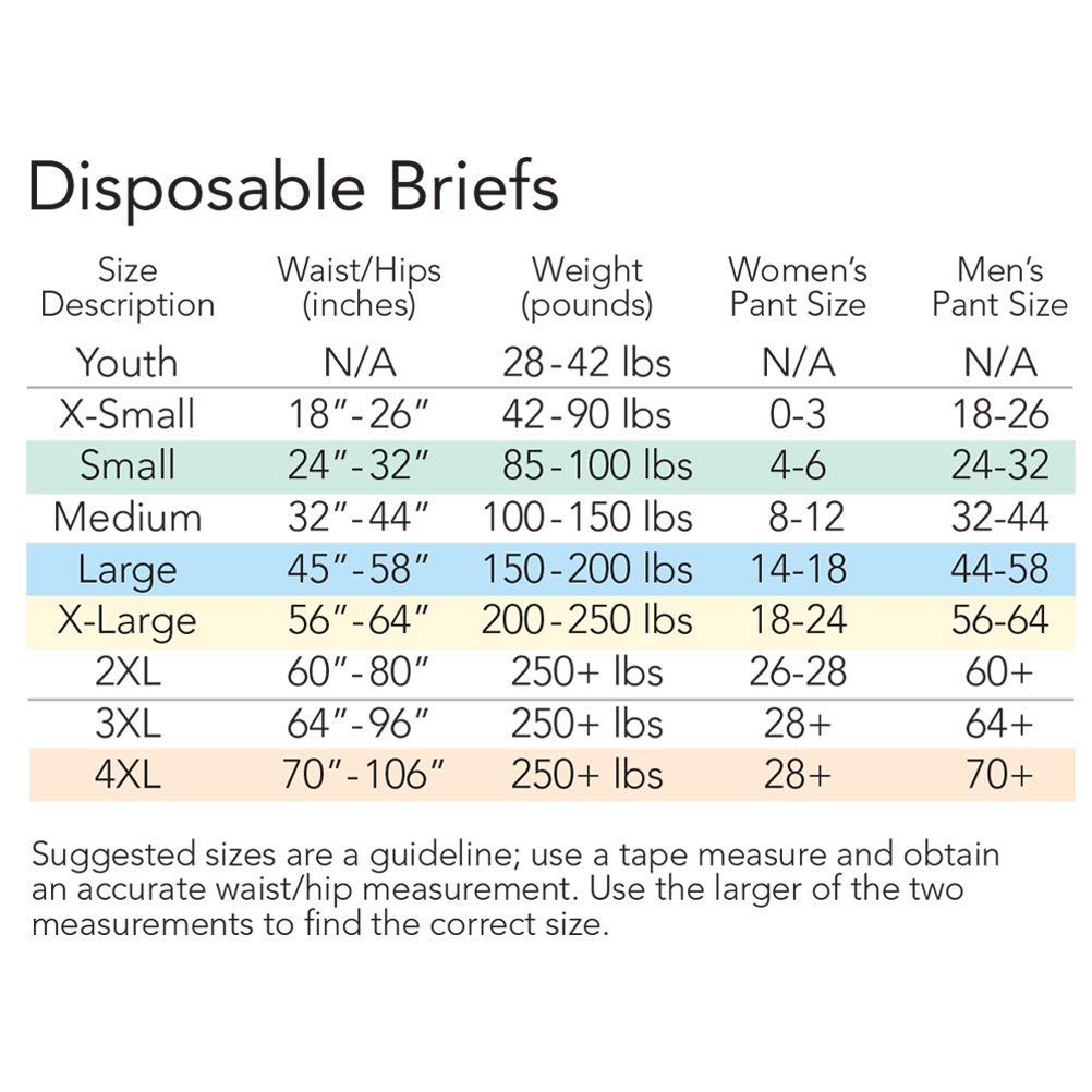 Extra Large - 12 Count : Tranquility ATN™ (All-Through-the-Night) Adult Disposable Briefs - XL - 12 ct