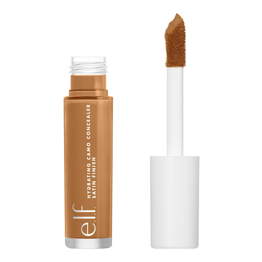 e.l.f, Hydrating Camo Concealer, Lightweight, Full Coverage, Long Lasting, Conceals, Corrects, Covers, Hydrates, Highlights, Deep Chestnut, Satin Finish, 25 Shades, All-Day Wear, 0.20 Fl Oz