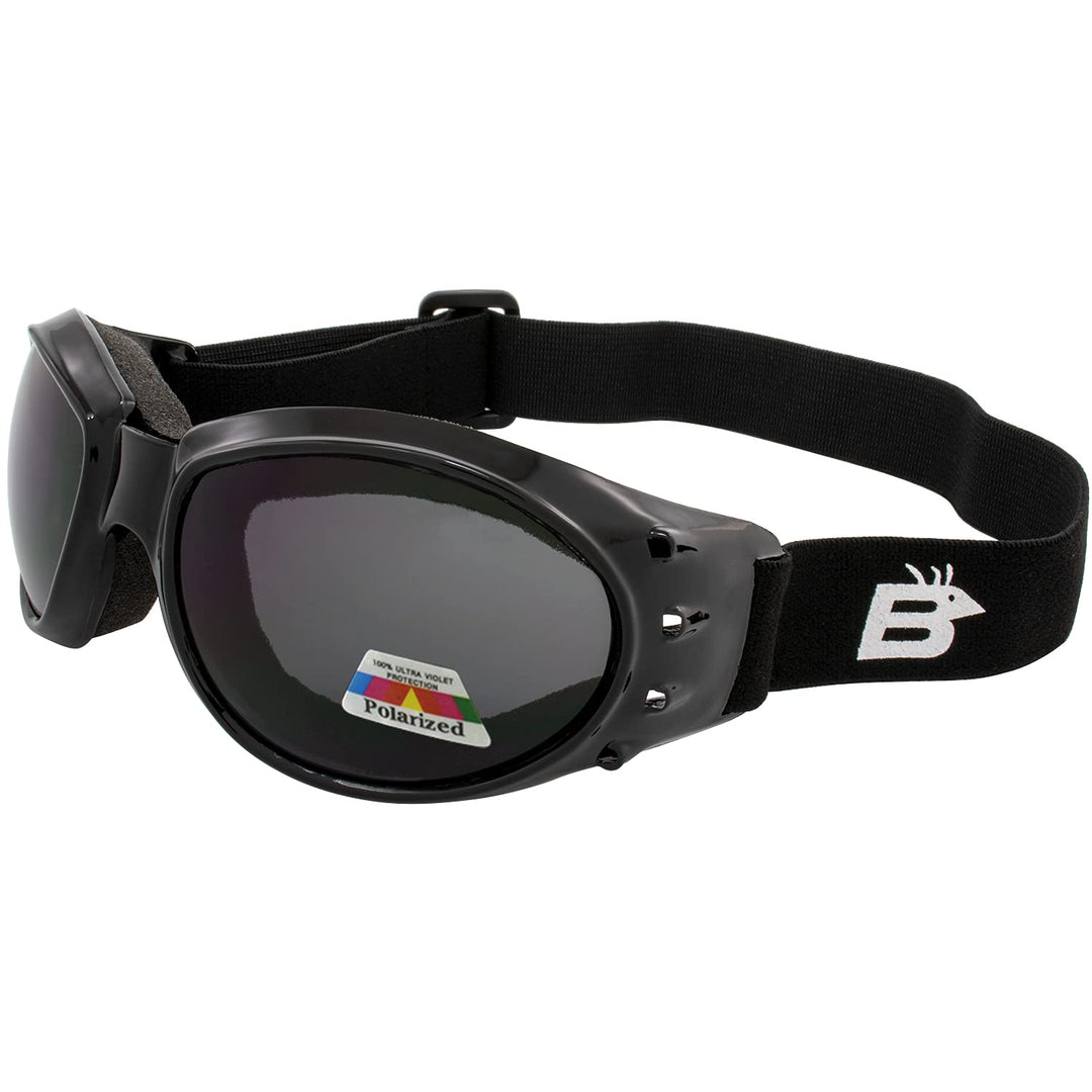 Eyewear Eagle Motorcycle Goggles (Black Frame/Polarised Smoke Lens)