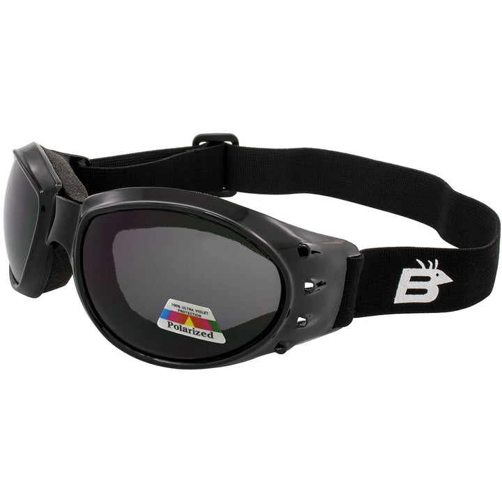 Eyewear Eagle Motorcycle Goggles (Black Frame/Polarised Smoke Lens)