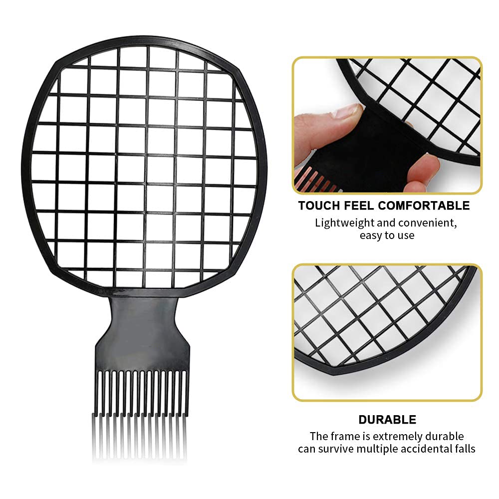 Twist Hair Coils Comb Tool, Afro Pick Hair Curl Sponge Brush (Black)